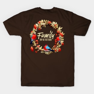 Birds with Beautiful Family Massage T-Shirt